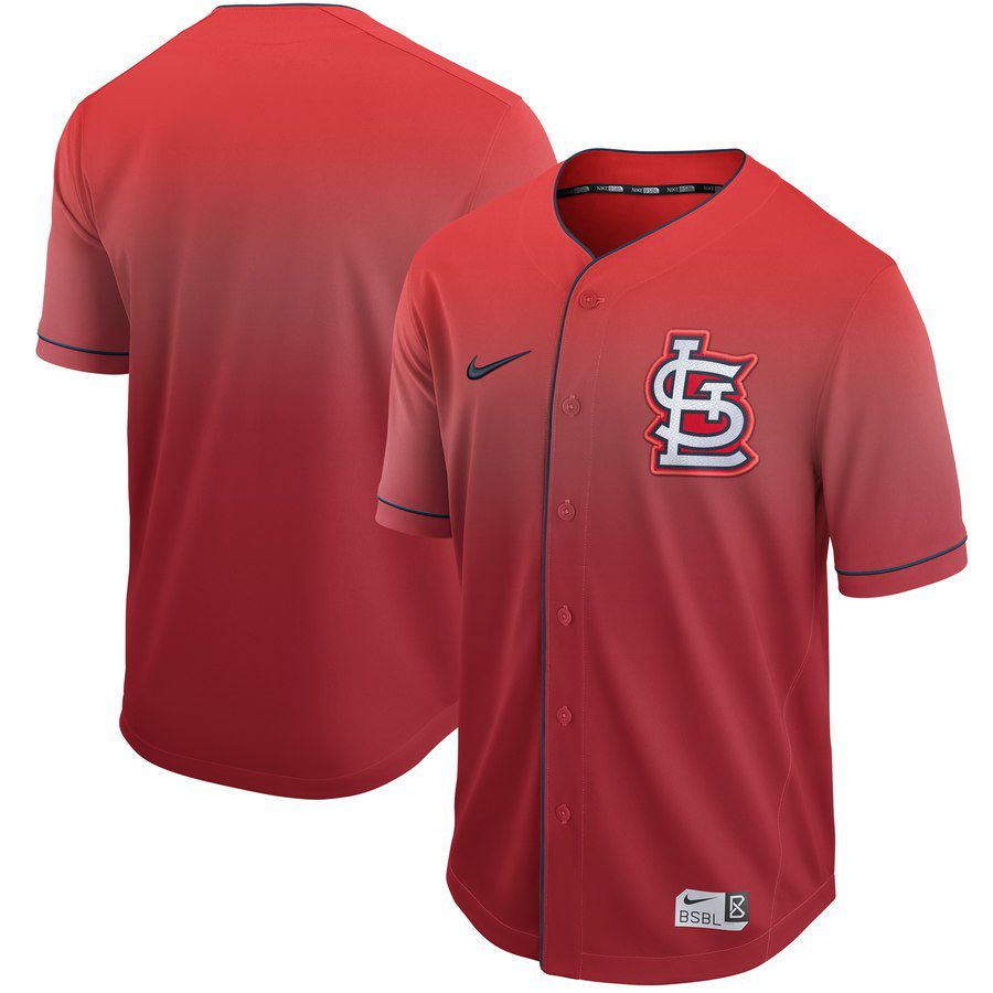 Men St. Louis Cardinals Blank Red Nike Fade MLB Jersey